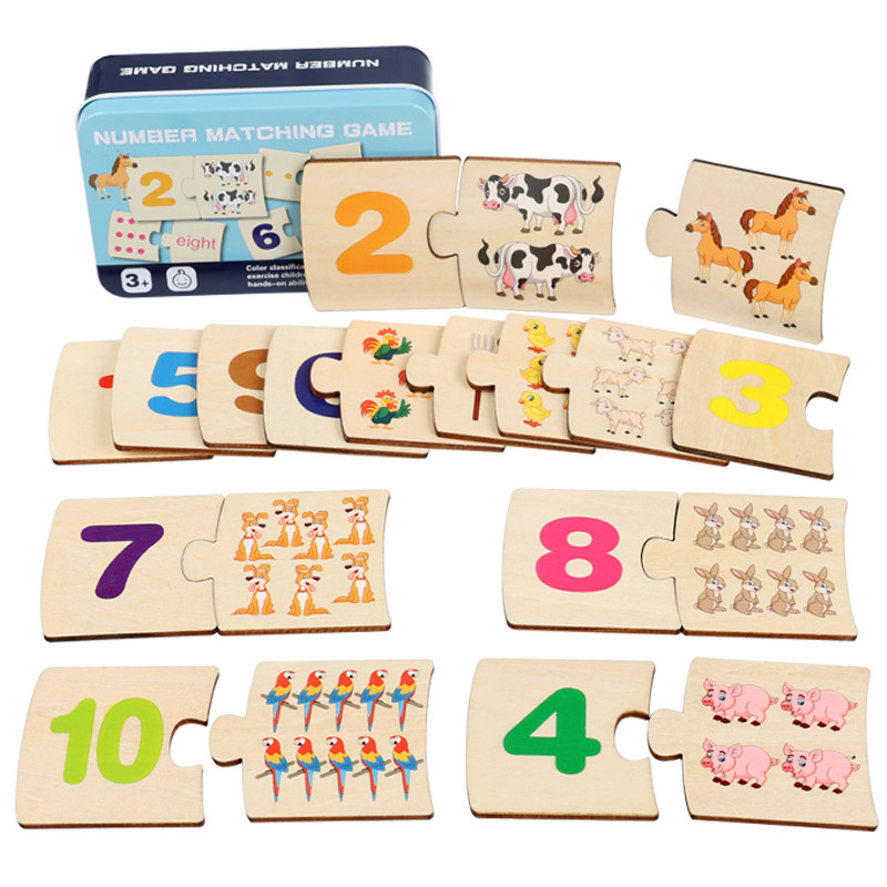 Kids Education Material - Bambini Scatola di Ferro Numero Illuminazione