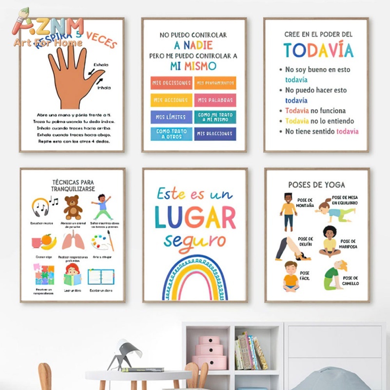 Kids Yoga Education - Stampa su tela AZNM per bambini: