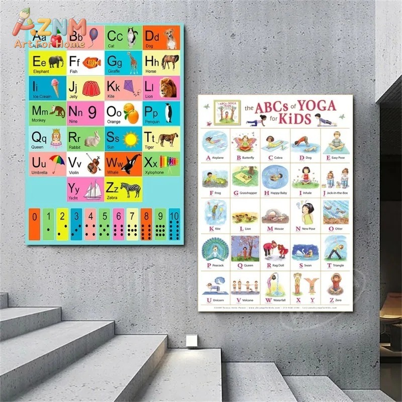 Poster su tela senza cornice A - Kids Yoga Education recensione e prezzo